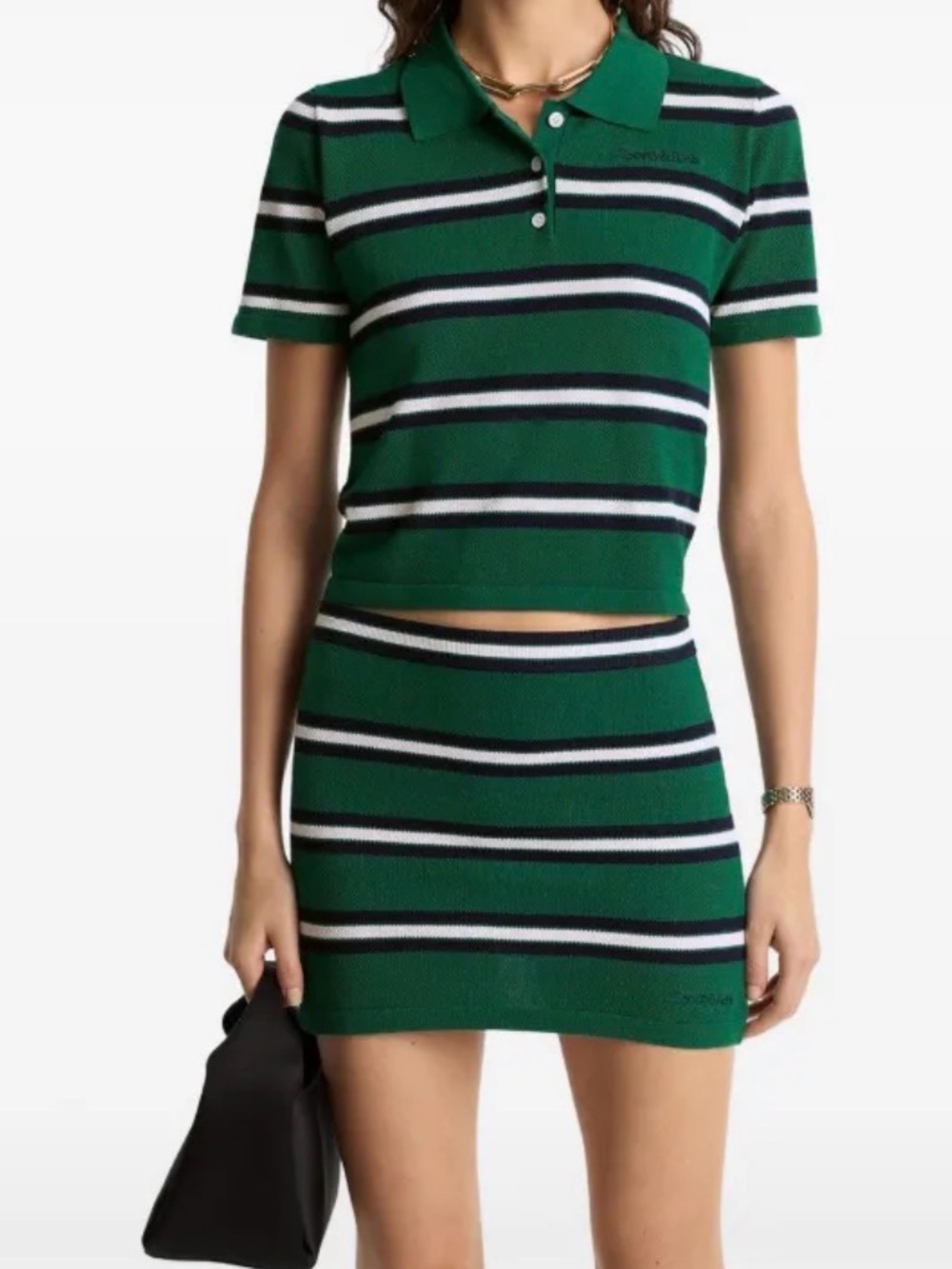 Sporty & Rich striped polo top